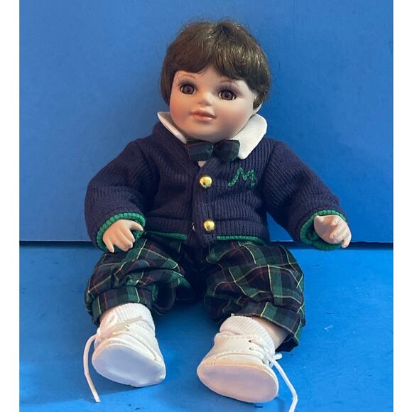 Vintage Marie Obmond mini porcelain doll Tiny Tots Boy Doll - Picture 1 of 6